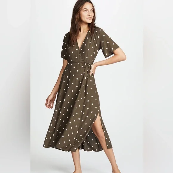 knee length dresses for ladies Faithfull The Brand Jamie Midi Dress – The Shop at Equinox main image 0